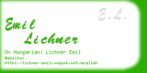 emil lichner business card